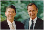 Ronald Reagan and George Bush